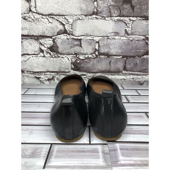 ED Ellen Degeneres Black Leather Lyssa Heart Ballet Flats Women Sz 7W US/37EU - Picture 8 of 16